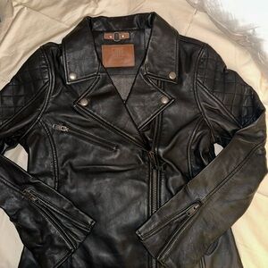Frye Biker Jacket in Soft Lamb